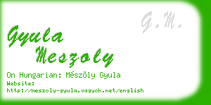 gyula meszoly business card